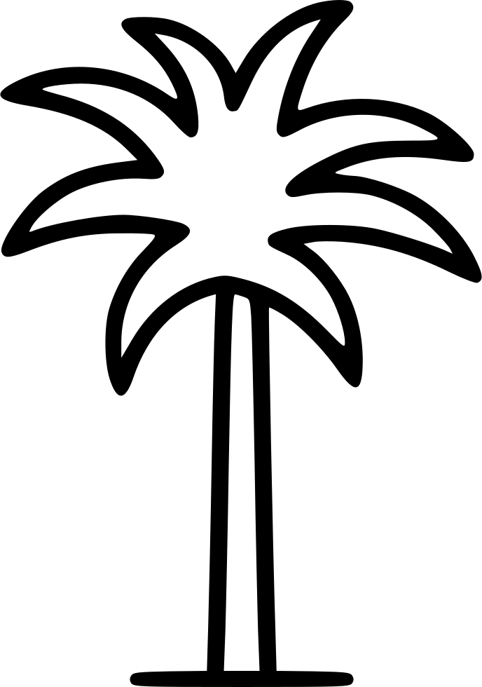 Palm Tree Comments - Palm Tree Png Icon Clipart (688x980), Png Download