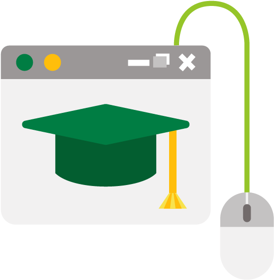 Online Quizzes In Eclass - Graduation Clipart (593x585), Png Download