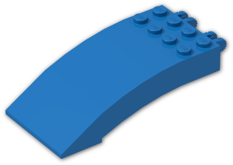 Hinge Brick 4 X 8 X 2 Curved Locking With 2 Dual Fingers - Lego Clipart (800x600), Png Download