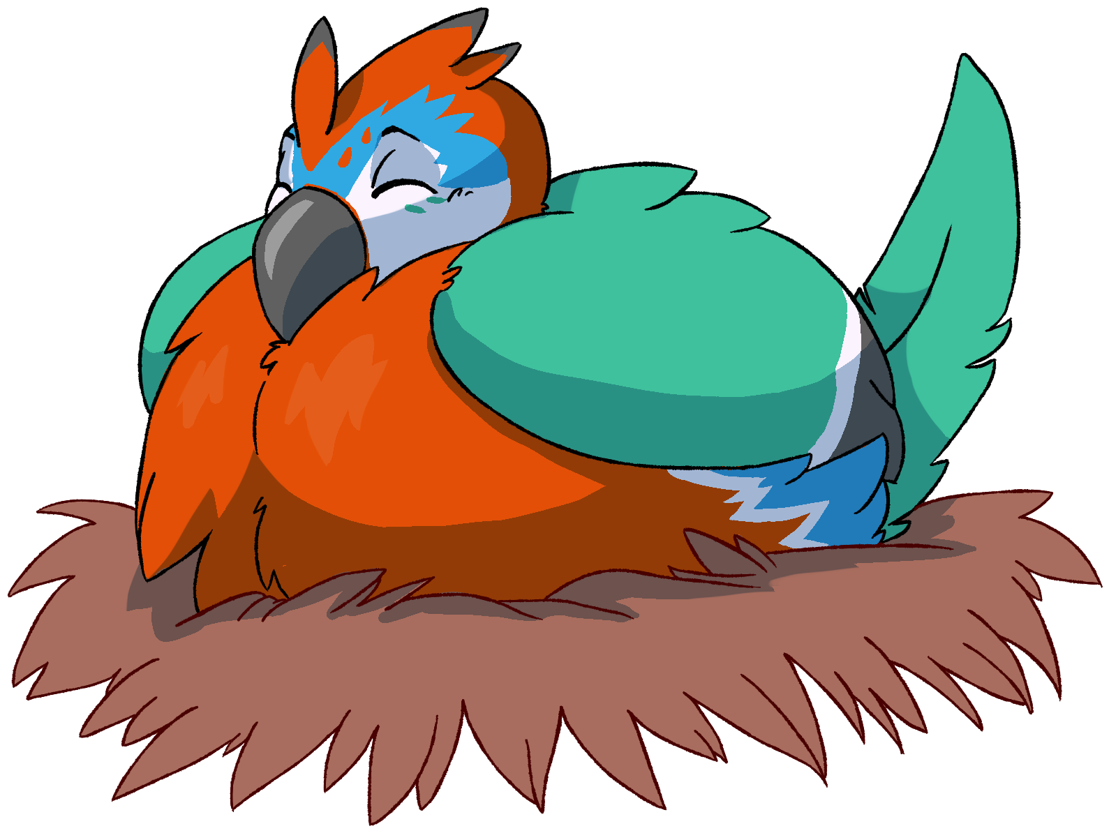 And A Blue Tit In A Pear Tree 💙 🎄 🎀 - Cartoon Clipart (1600x1400), Png Download