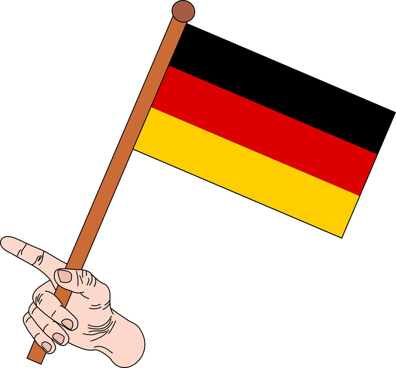 Flag The Flag Of Germany Germany - Flag Clipart (1280x1190), Png Download
