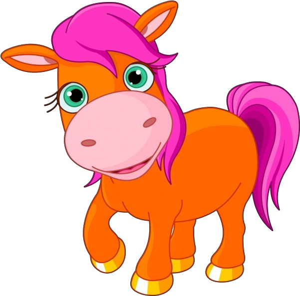 Cartoon Horse Clipart - Little Pony Cartoon Clip Art - Png Download (601x593), Png Download