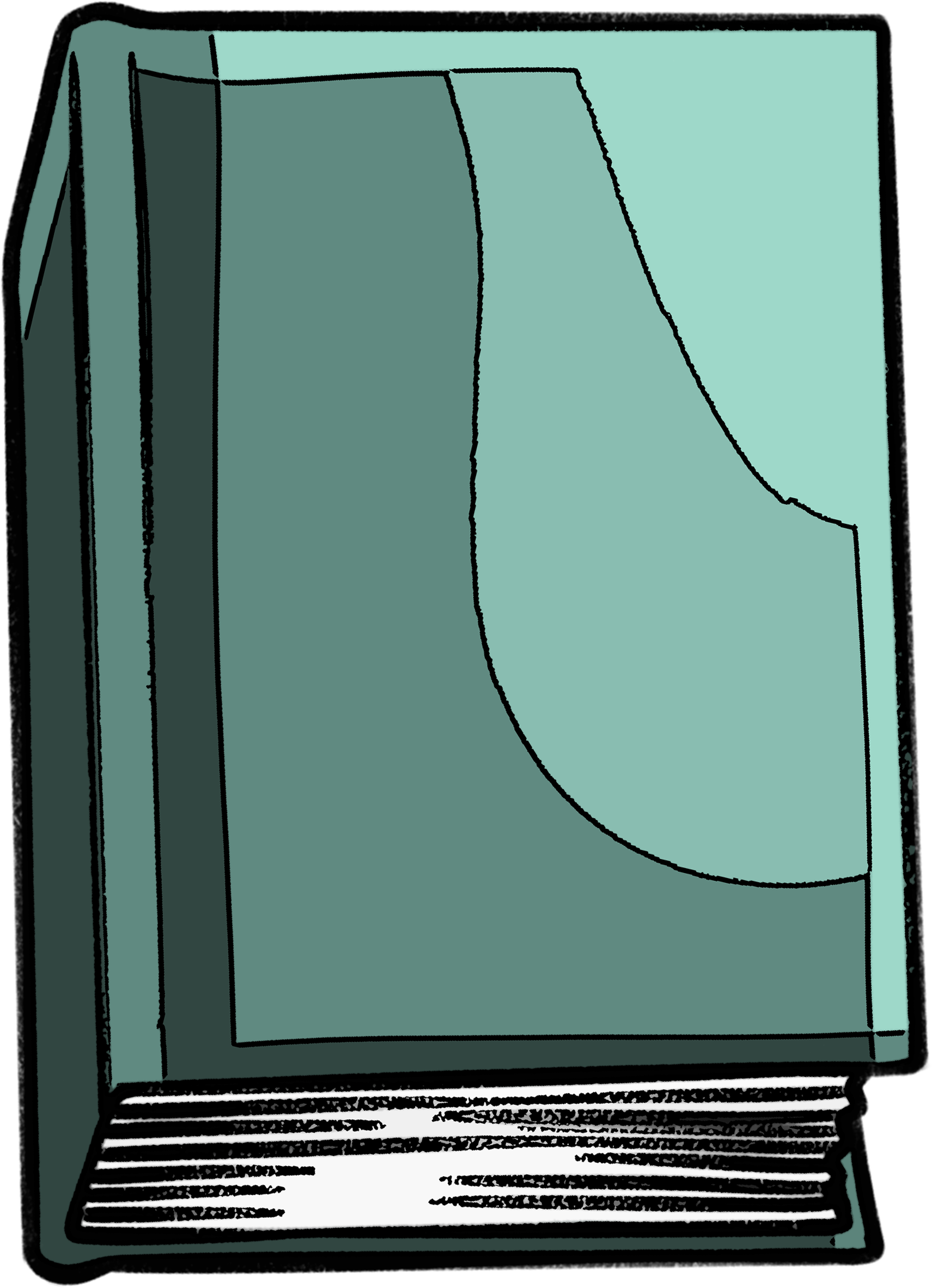 Light Teal Closed Book Clipart (2500x2500), Png Download