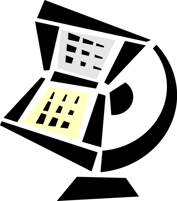 Vector Illustration Of Rolodex Rotating File Device Clipart (616x700), Png Download