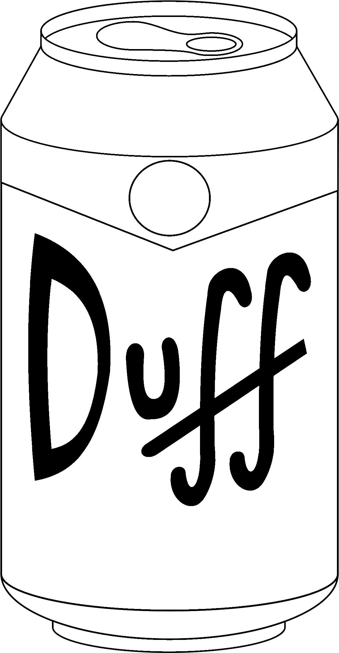 Clipart Beer Black And White - Duff Beer - Png Download (2400x2400), Png Download