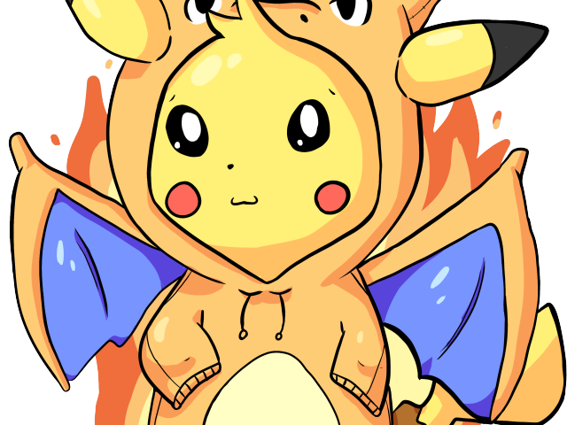 Pikachu Clipart Dressed - Cartoon - Png Download (640x480), Png Download