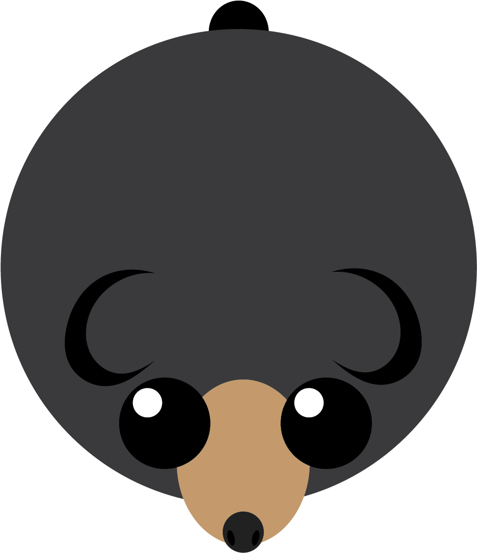Black Bear - Cartoon Clipart (1419x1419), Png Download