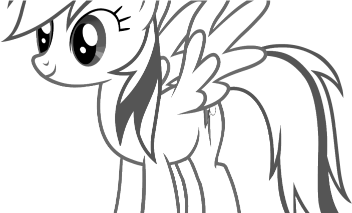Firefly Clipart Coloring Page - Rainbow Dash Para Dibujar - Png Download (750x425), Png Download