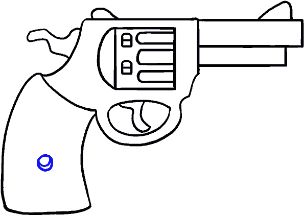 Cartoon Gun - Easy Cartoon Gun Drawing Clipart (678x600), Png Download