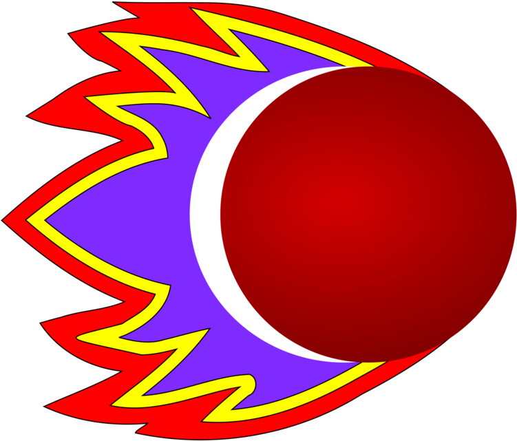 Comet Meteoroid Meteorite Asteroid - Clip Art Comet - Png Download (858x750), Png Download