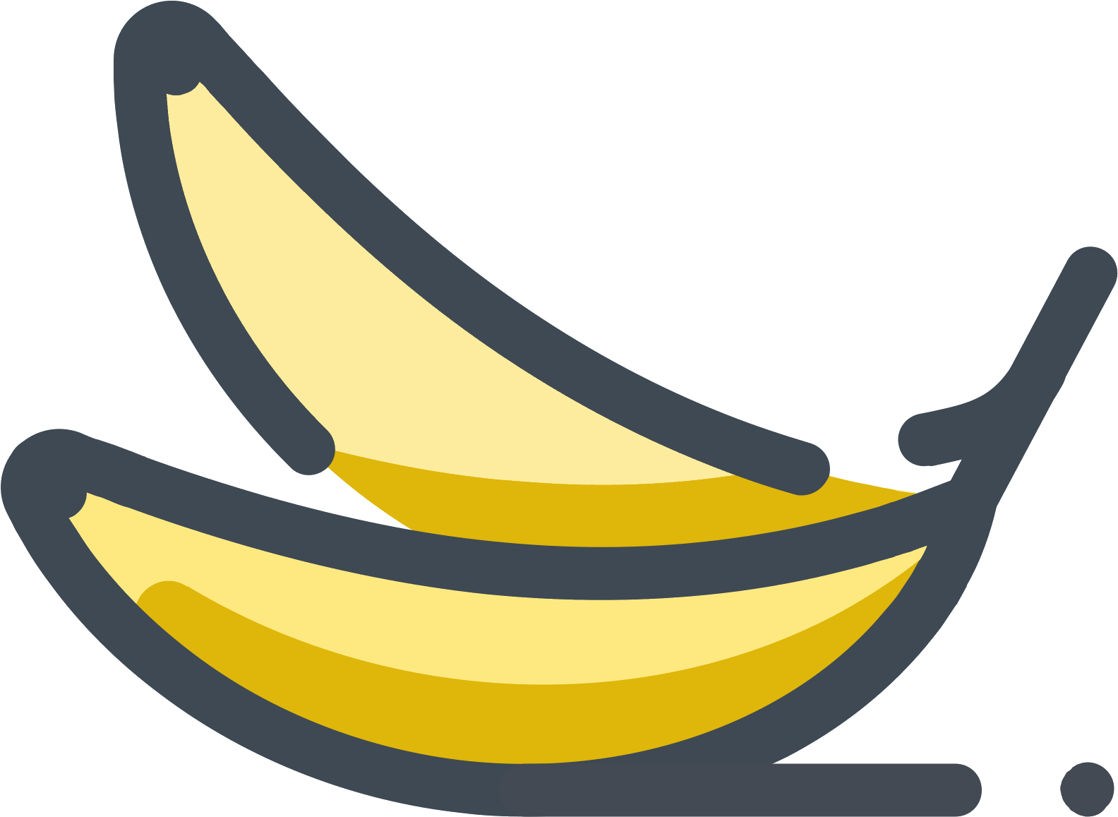 Image Freeuse Library Banana Icon Best Ideas - Banana Icon Png Clipart (1600x1600), Png Download