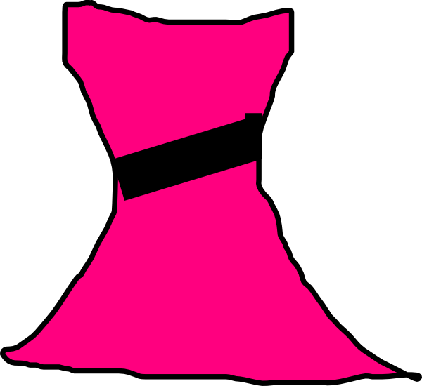 Dress Clipart Drees - Pink - Png Download (600x550), Png Download