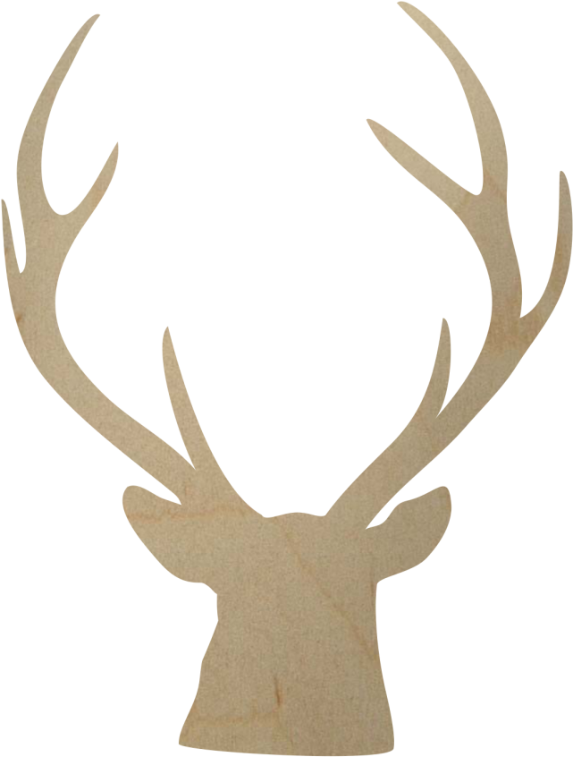 Wooden Deer Antler Shape - Diy Antler Shape Clipart (684x912), Png Download