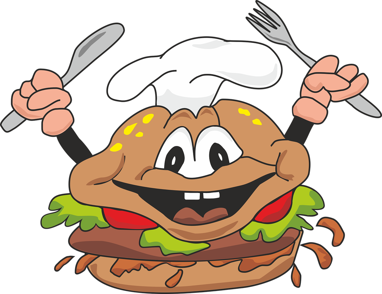Do You Really Go To College If The Food Served There - Burger Kartun Png Clipart (934x720), Png Download