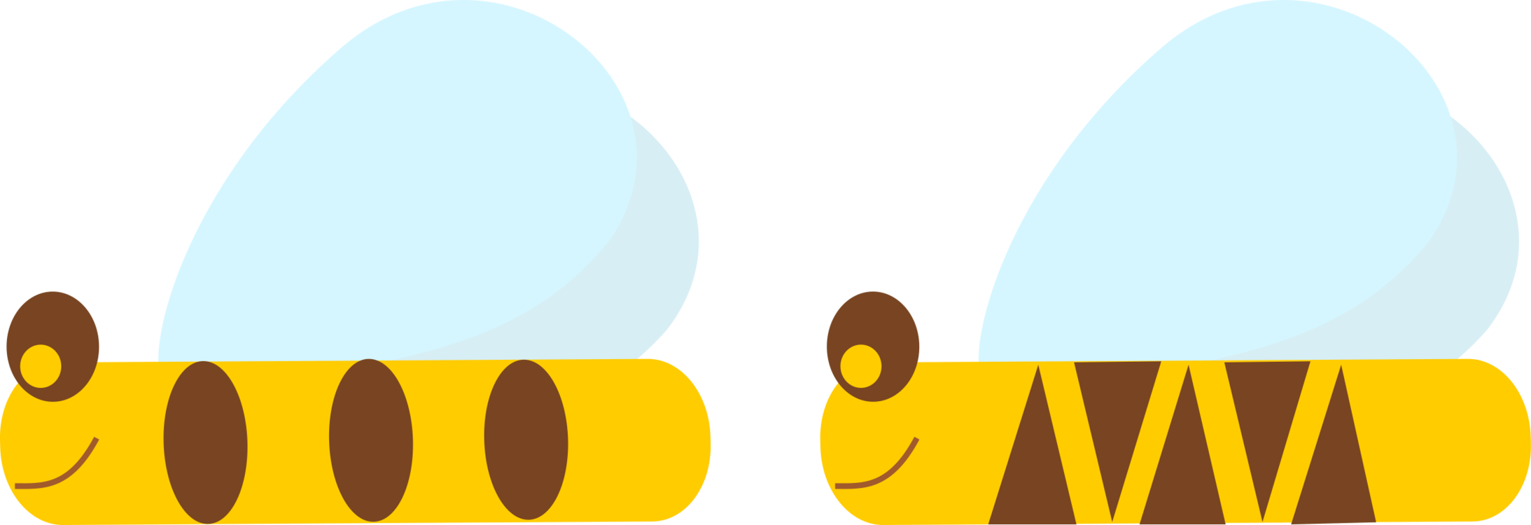 Honey Bee Bumblebee Beehive Queen Bee - Bee Clipart (2187x750), Png Download