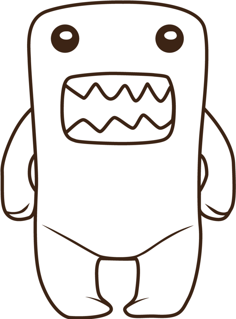 Images For Domo Nerd Coloring Pages - Domo Coloring Page Clipart (776x1030), Png Download