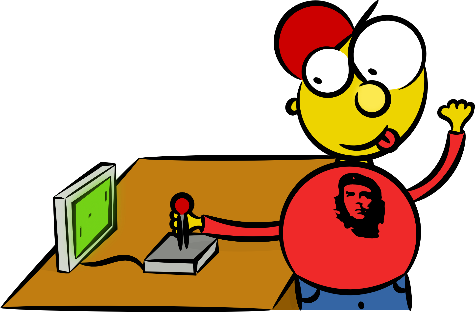 Net Clip Art Nerd With Joystick Clipartist - Games Afbeeldingen - Png Download (999x657), Png Download