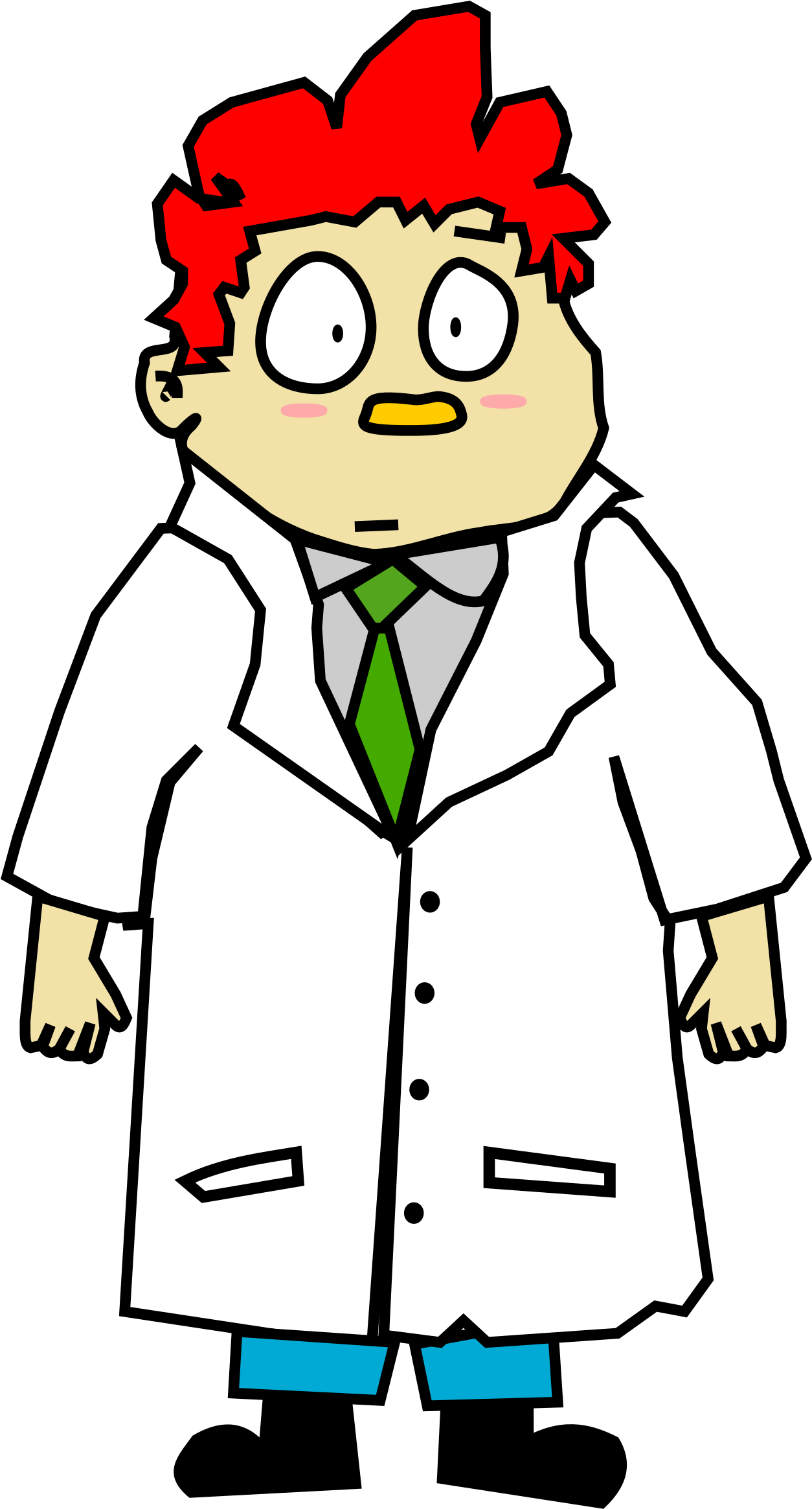 Cartoon Guy Big Image Png - Cartoon Scientist Transparent Clipart (1845x2400), Png Download