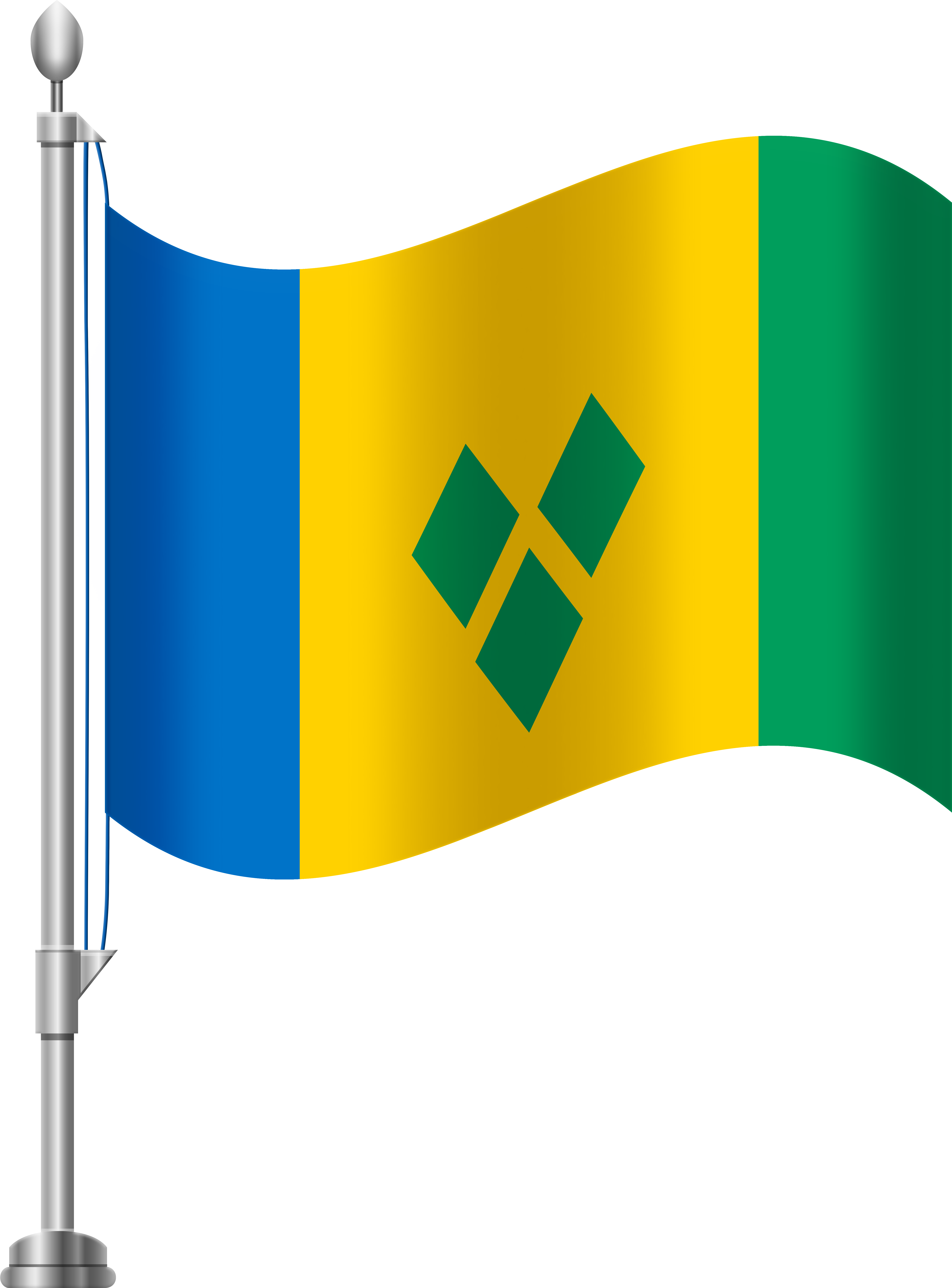 St Vincent And The Grenadines Flag Png Clip Art Transparent Png (6141x8000), Png Download
