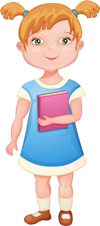 02 School, Clip Art And Scrapbook - School Girls Illustration - Png Download (401x800), Png Download