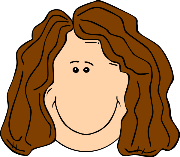 Short Hair Clipart Brown Hair - Brown Hair Clip Art - Png Download (600x526), Png Download
