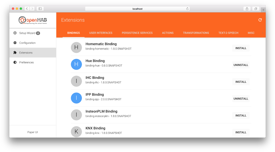 The Paper Ui Supports The Installation Of Add-ons - Openhab 2.0 Clipart (960x531), Png Download