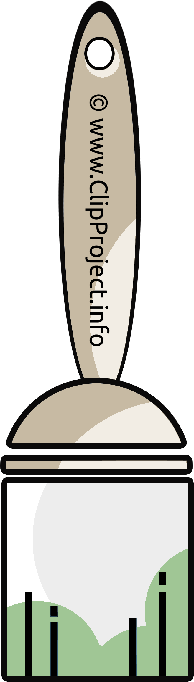 Pinceau Vert Clipart Gratuit Entreprise Images - Clip Art - Png Download (900x2500), Png Download