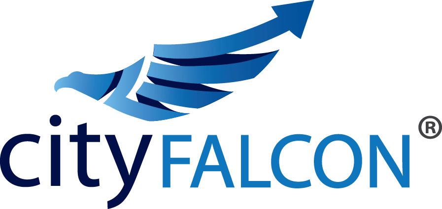 Cityfalcon Logo Cityfalcon Logo - Cityfalcon Logo Clipart (897x425), Png Download