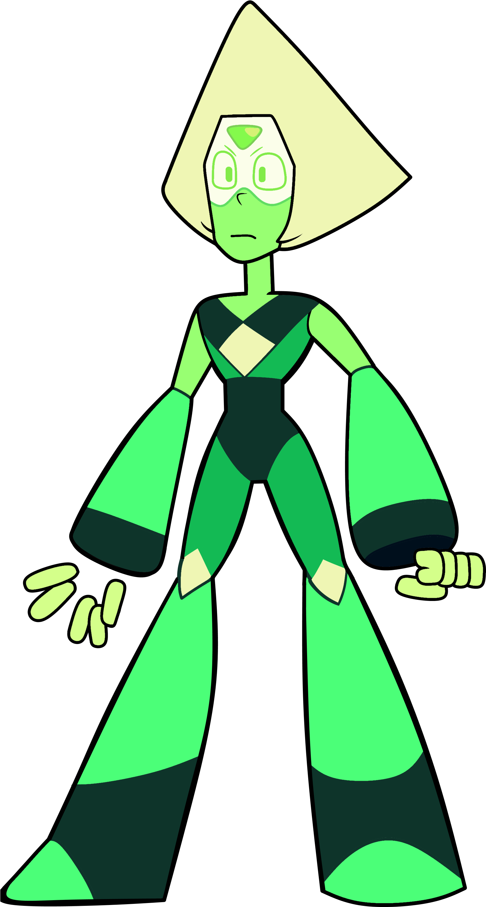 Steven Universe Peridot With Limb Enhancers Clipart (1713x3236), Png Download