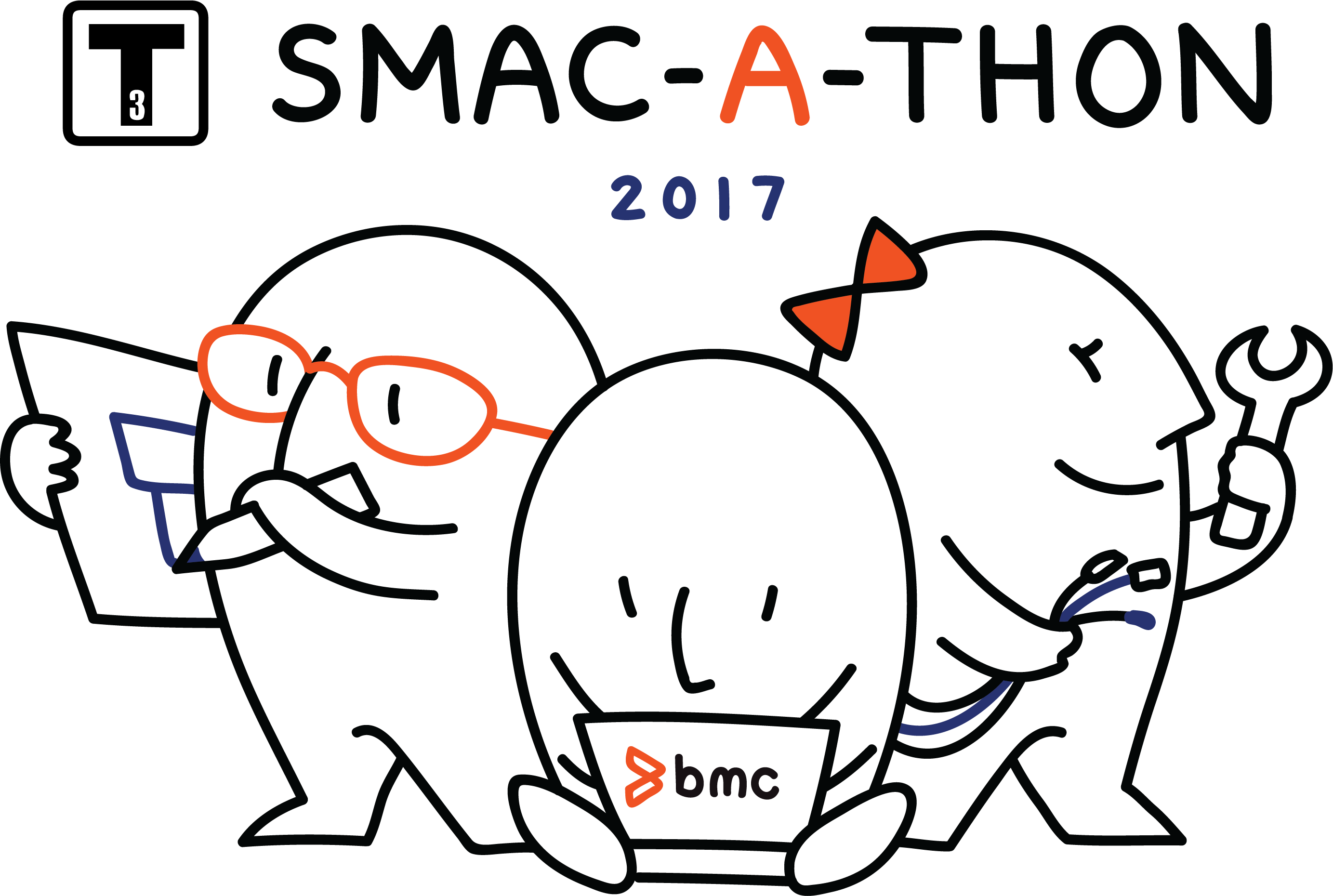 T3 Smac A Thon Black - Portable Network Graphics Clipart (2767x1860), Png Download