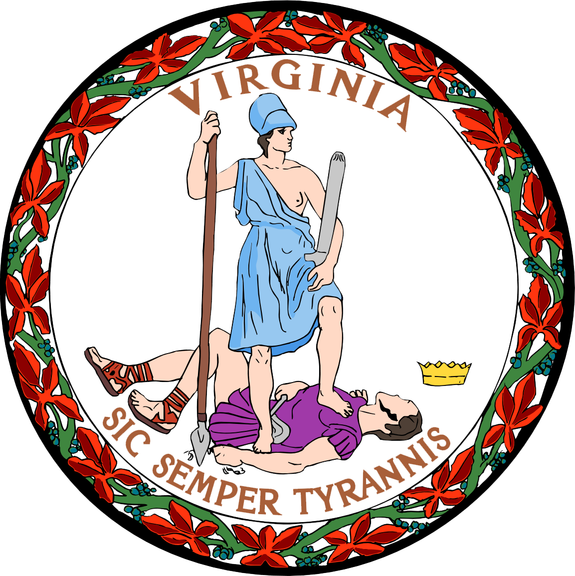 Download Virginia Eviction Notice Forms - Seal Of Virginia Clipart (1153x1155), Png Download