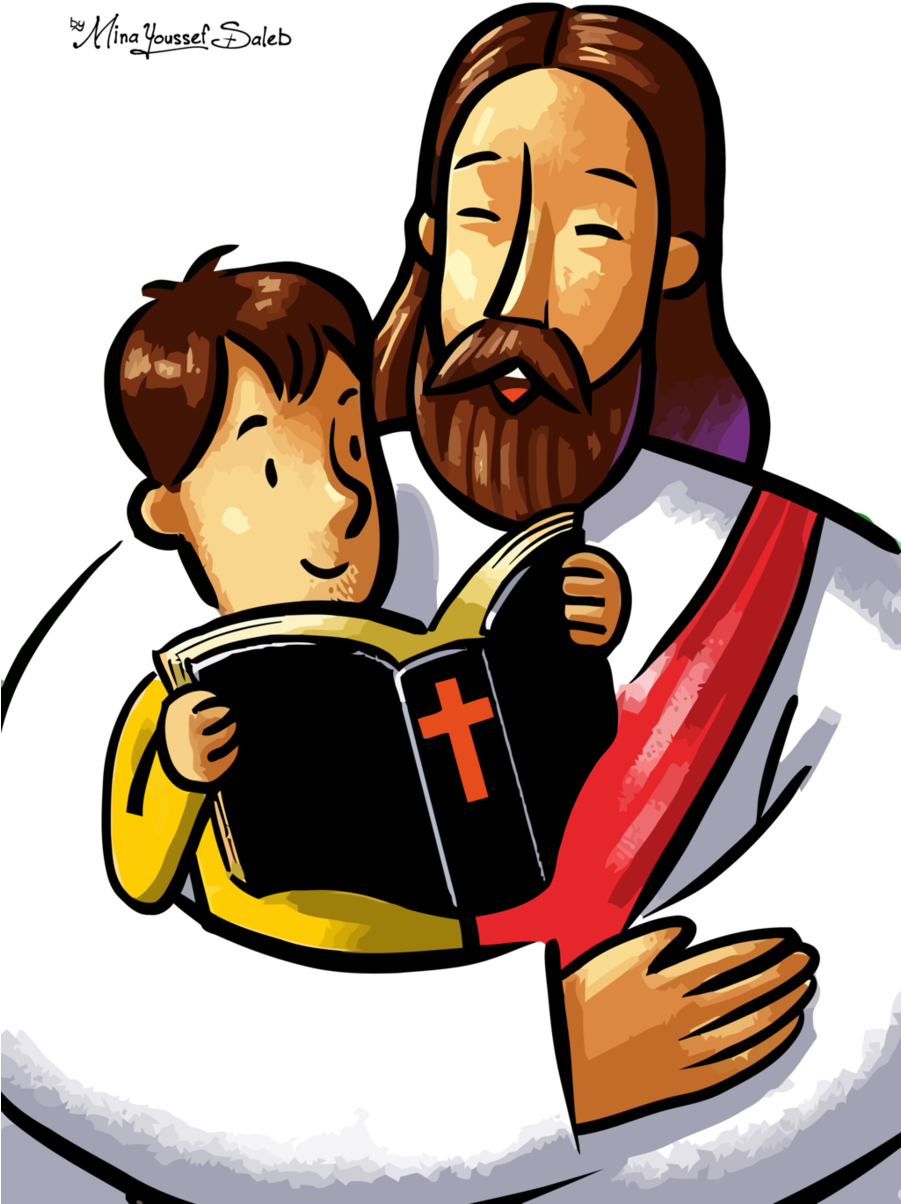 Jesus And Children Vector Clipart (751x1063), Png Download