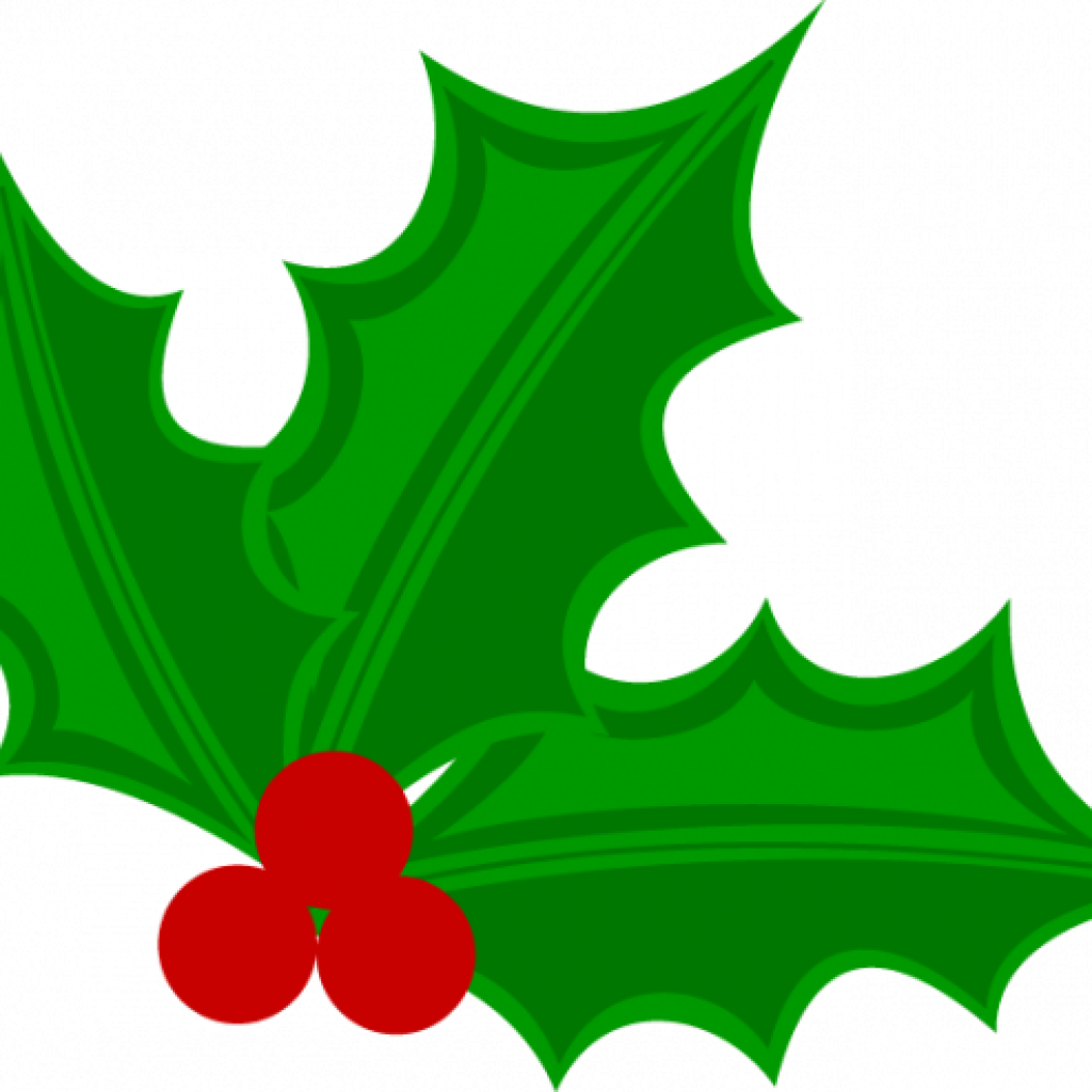 Christmas Holly Clipart Nice Coloring Pages For Kids - Transparent Background Holly Clipart - Png Download (1024x1024), Png Download