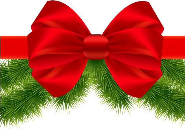 Christmas Ribbon Clipart Drum - Transparent Background Christmas Ribbon - Png Download (640x480), Png Download