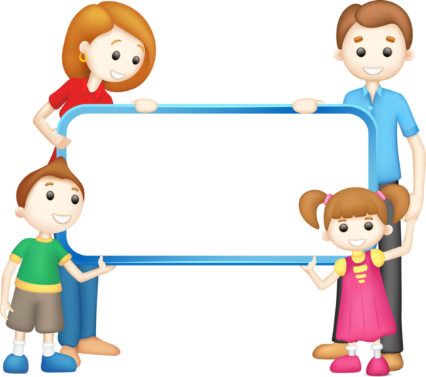 Família - Family Boarders Clipart (600x531), Png Download