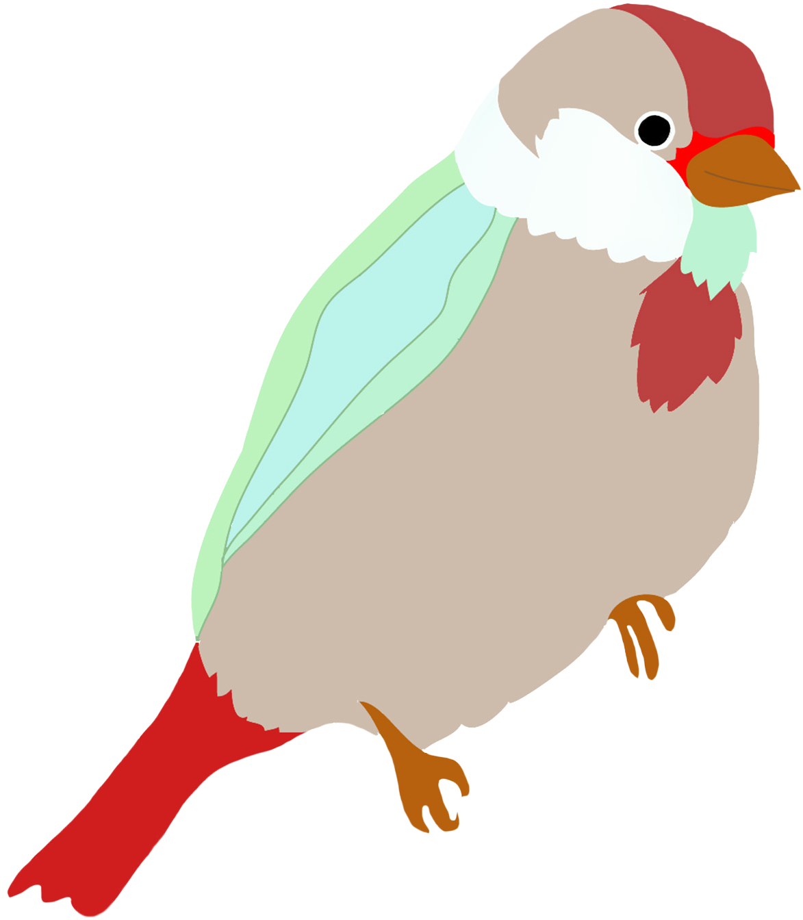 Robin Clipart Drawn - Bird Transparent Color Drawing - Png Download (1181x1343), Png Download