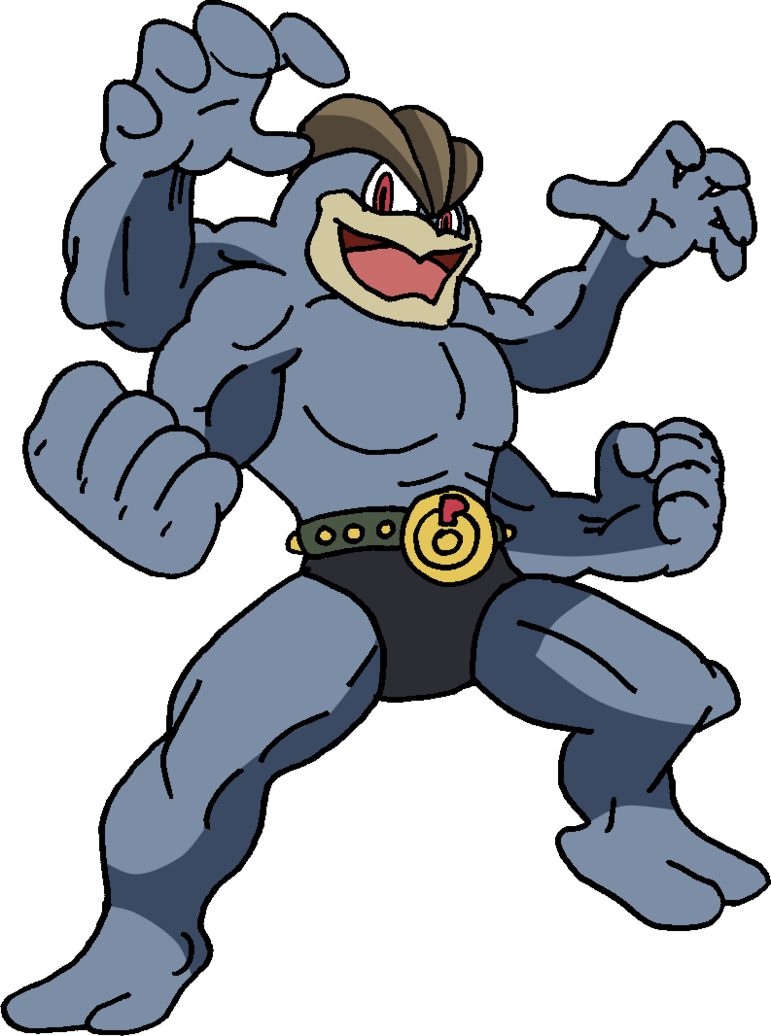 Training To Become Machamp - Pokemon Machamp Png Clipart (771x1036), Png Download