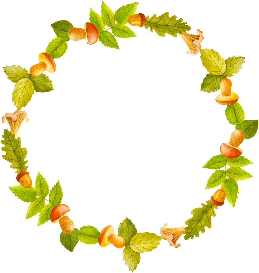 Green Fresh Decorative Wreath Transparent Clipart (1024x1024), Png Download