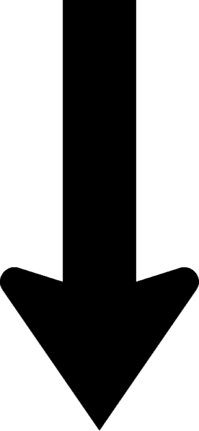 Png Down Pluspng - Black Arrow Down Png Clipart (400x866), Png Download