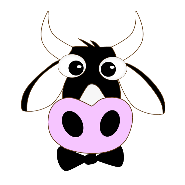 Tuxedo Cow Clipart (640x640), Png Download