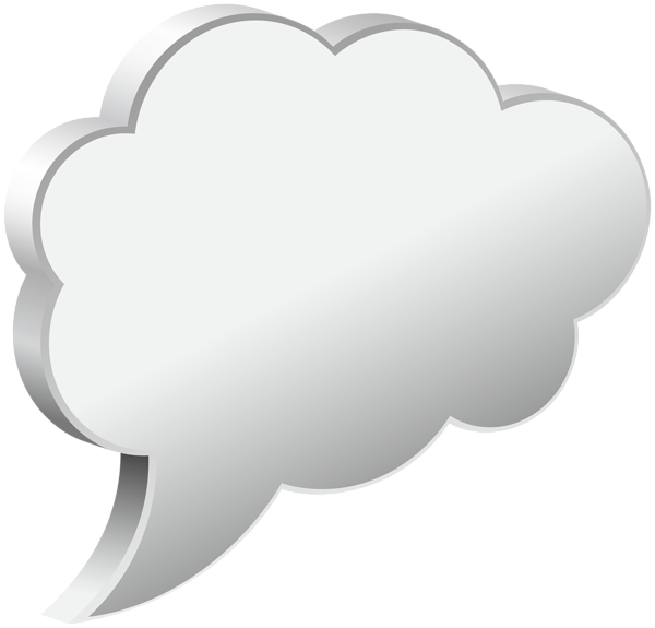 Speech Bubble Cloud White Transparent Png Image - Heart Clipart (600x575), Png Download