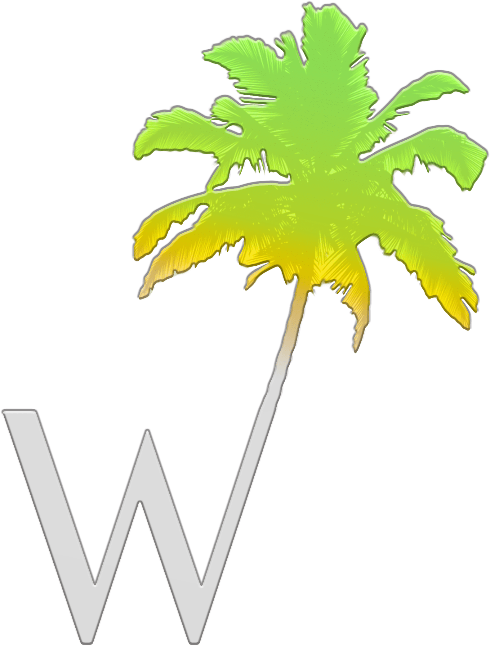 Final W Palm Only Logo No Background White Clipart (2100x2100), Png Download
