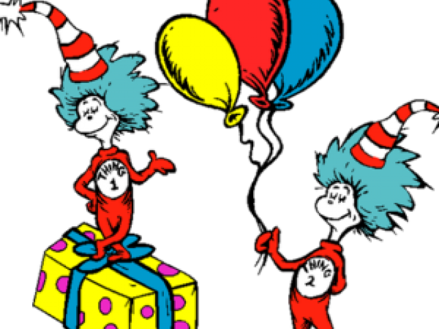 Thing Clipart Dr Seuss - Dr Seuss Birthday Drawing - Png Download (640x480), Png Download