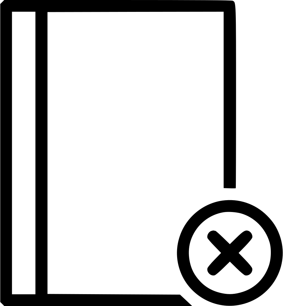 Book Remove Read Notebook Delete Comments Clipart (906x980), Png Download