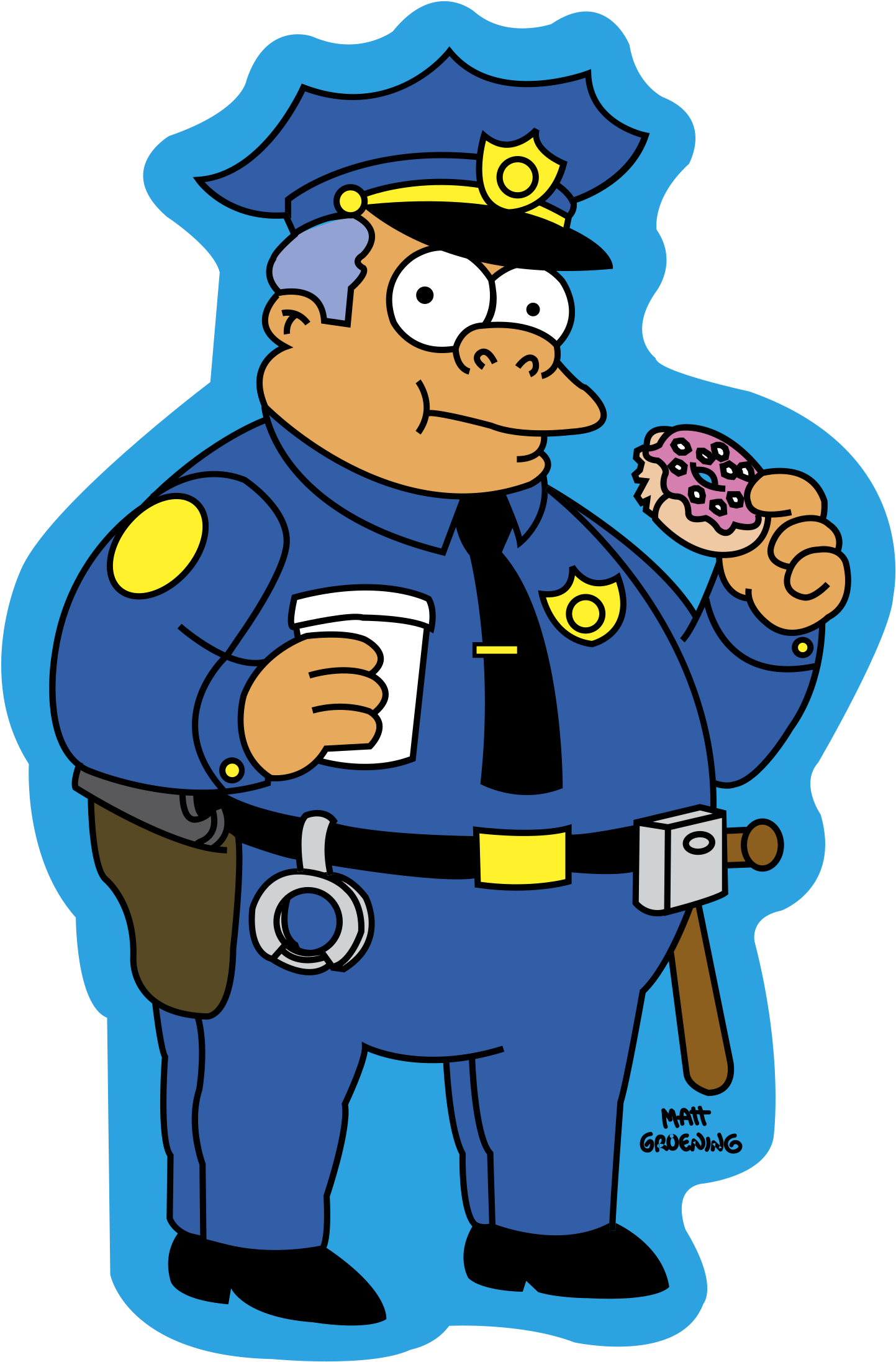 The Simpsons Logo Png Transparent - Simpsons Wiggum Png Clipart (1443x2191), Png Download