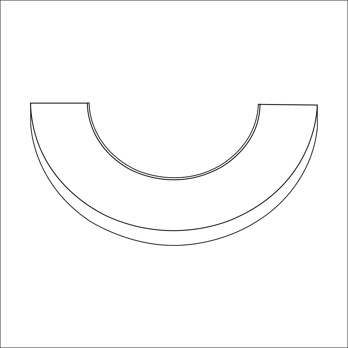 19 10w 12h Cv - Crescent Clipart (1200x1200), Png Download