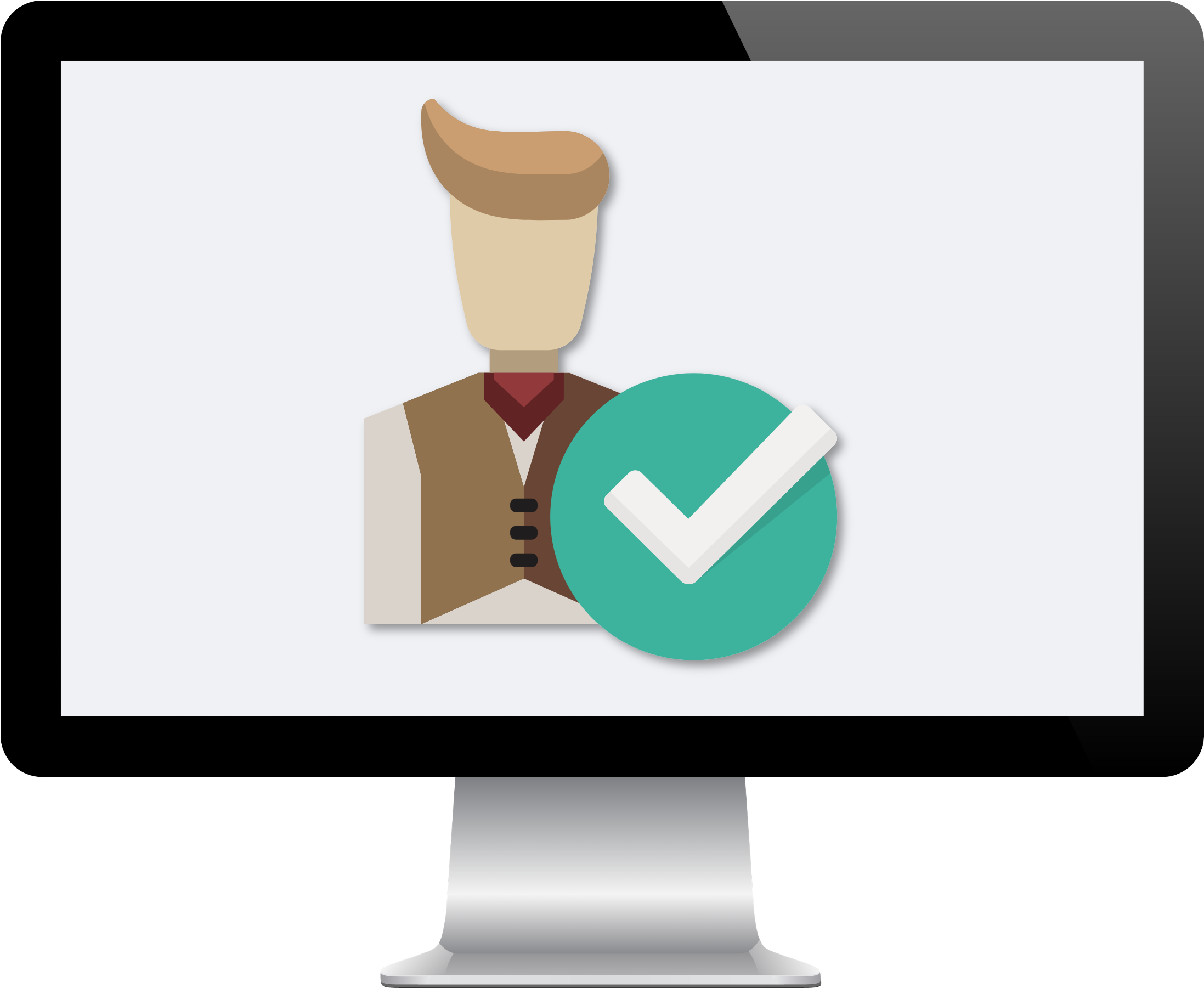 Waiter Completes The Order And Comes To The Customer's - Emblem Clipart (2600x2160), Png Download