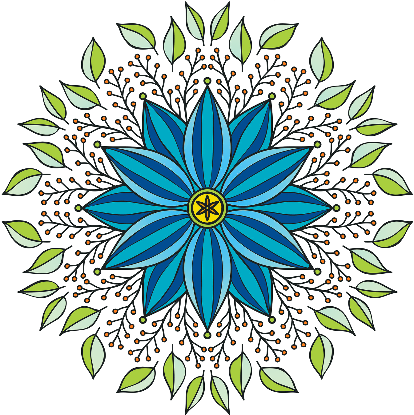 Bluebird Hill Homestead - Motif Clipart (1353x1353), Png Download