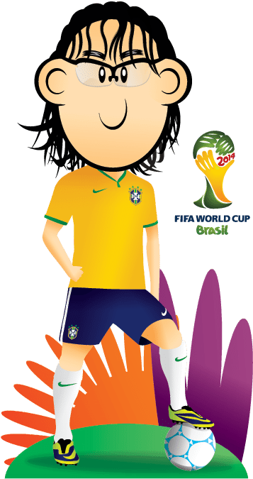 Bernie In Brazil Uniform - Fifa World Cup 2014 Clipart (480x811), Png Download