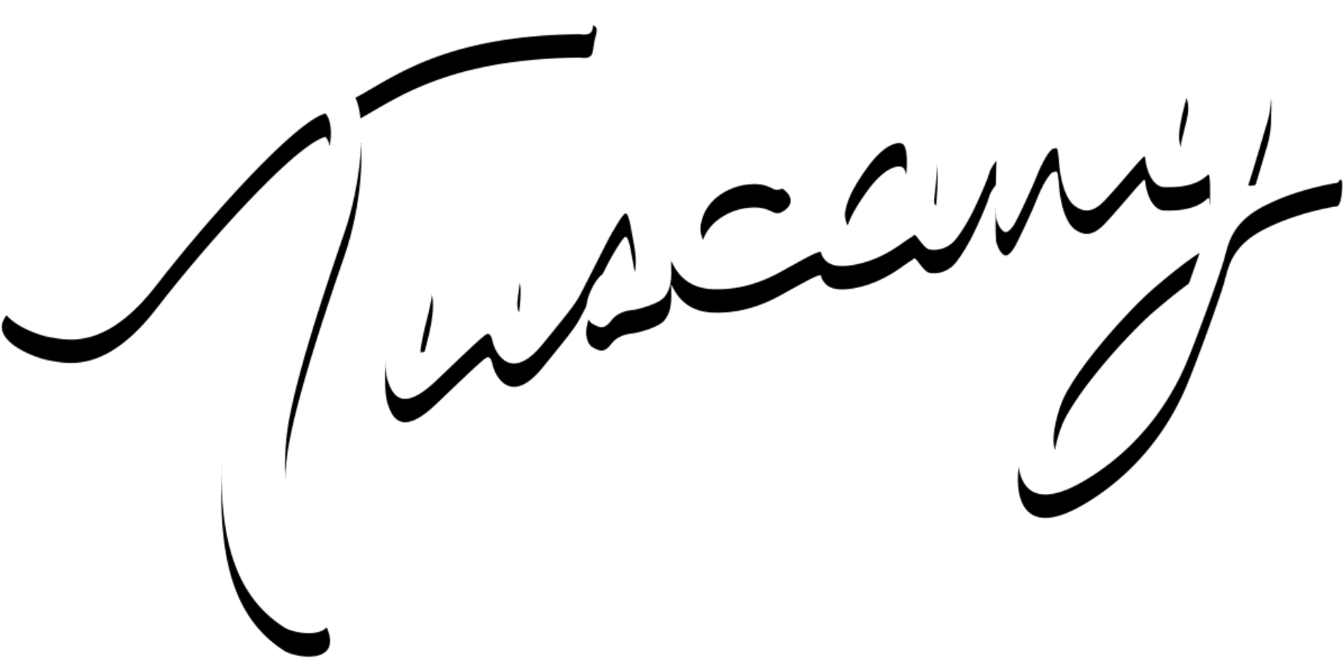 Tuscany - Calligraphy Clipart (1920x946), Png Download